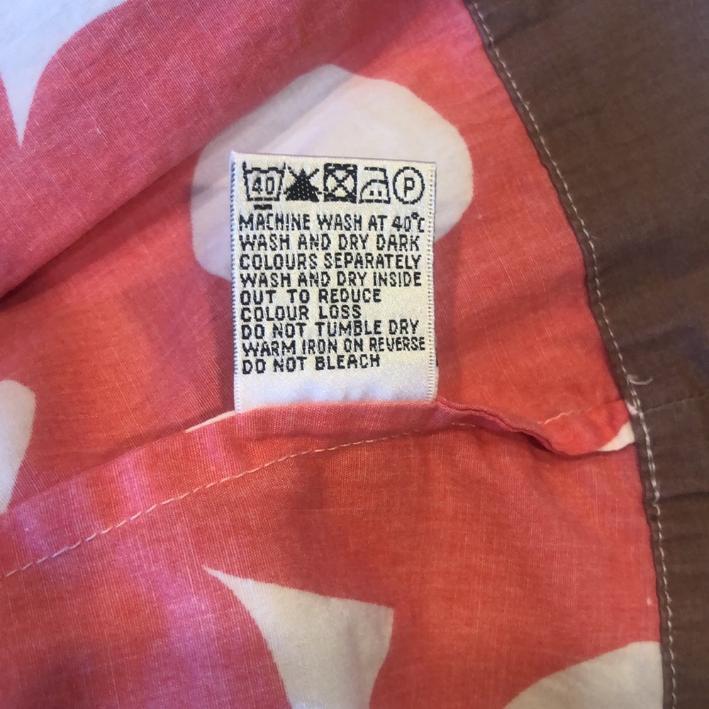 Boden Coral Red & Brown Print Tunic Top - Picture 8 of 13
